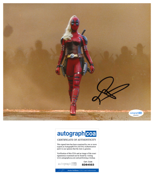 Blake Lively Deadpool Signed Autograph 8x10 Photo ACOA