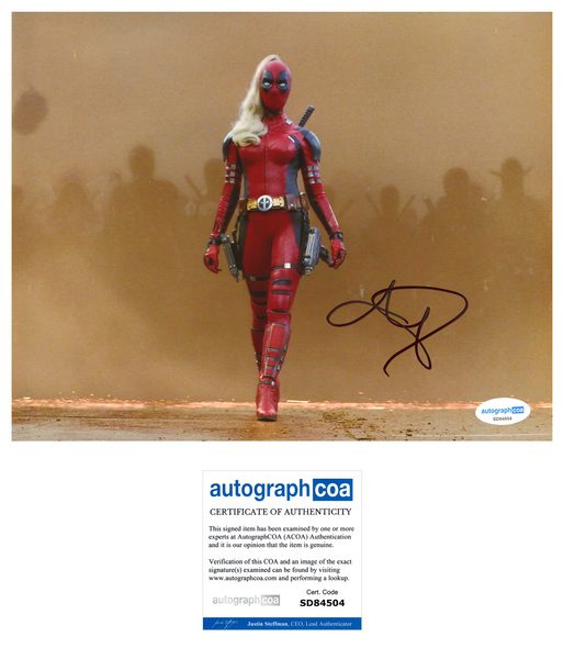Blake Lively Deadpool Signed Autograph 8x10 Photo ACOA