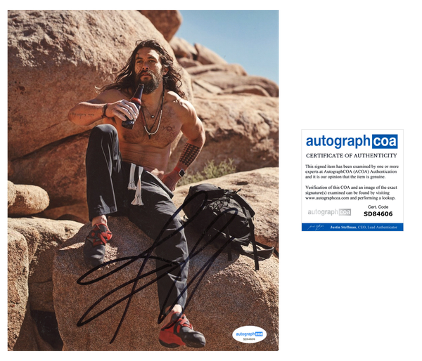 Jason Momoa Signed Autograph 8x10 Photo ACOA