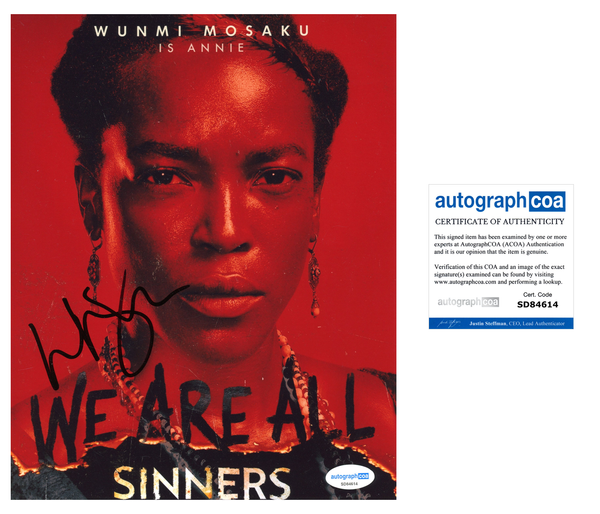 Wunmi Mosaku Sinners Signed Autograph 8x10 Photo ACOA