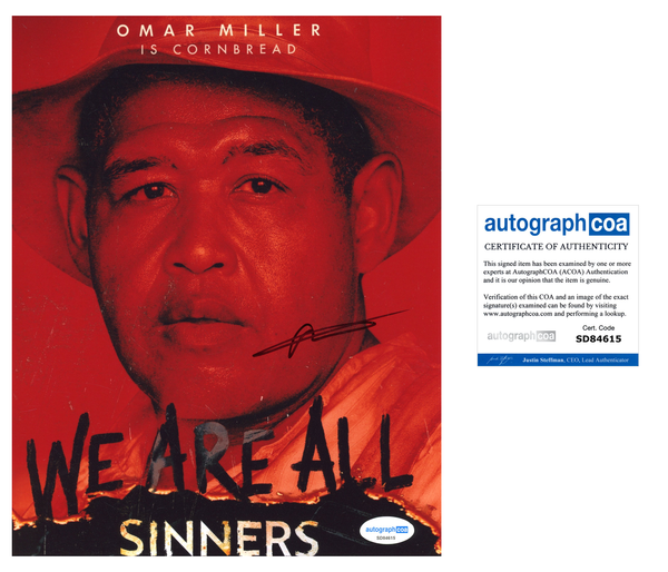 Omar Miller Sinners Signed Autograph 8x10 Photo ACOA