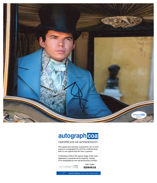 Luke Newton Bridgerton Signed Autograph 8x10 Photo ACOA