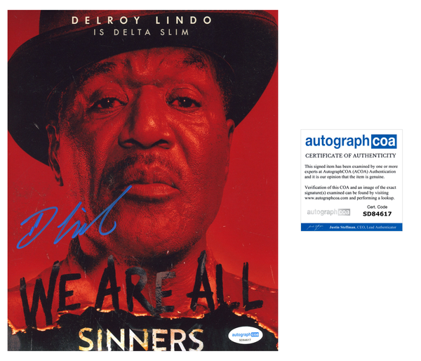 Delroy Lindo Sinners Signed Autograph 8x10 Photo ACOA