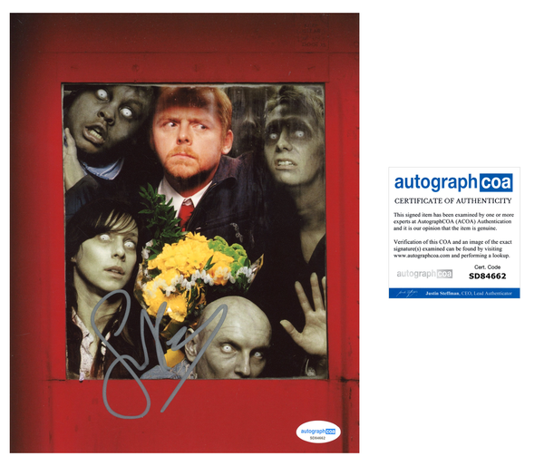 Simon Pegg Shaun of the Dead Signed Autograph 8x10 Photo ACOA