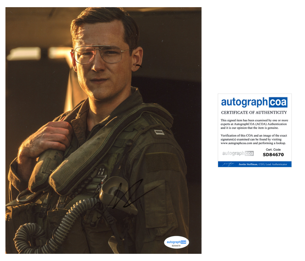 Lewis Pullman Top Gun Signed Autograph 8x10 Photo ACOA