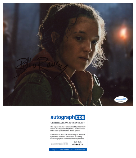 Bella Ramsey Last of Us Signed Autograph 8x10 Photo ACOA