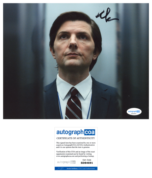 Adam Scott Severance Signed Autograph 8x10 Photo ACOA