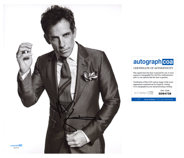 Ben Stiller Mary Signed Autograph 8x10 Photo ACOA