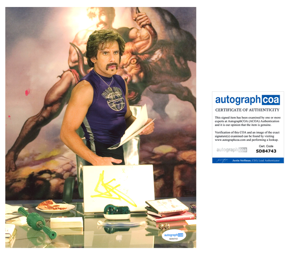 Ben Stiller Dodgeball Signed Autograph 8x10 Photo ACOA