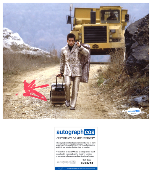 Ben Stiller Zoolander Signed Autograph 8x10 Photo ACOA