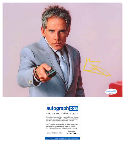 Ben Stiller Zoolander Signed Autograph 8x10 Photo ACOA