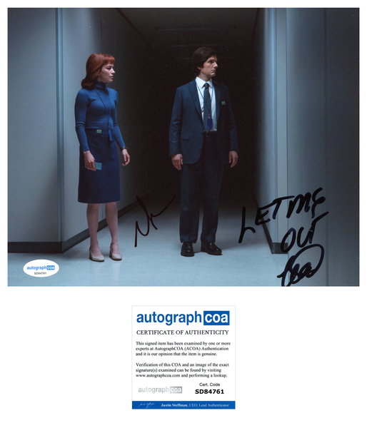 Adam Scott Britt Lower Severance Signed Autograph 8x10 Photo ACOA