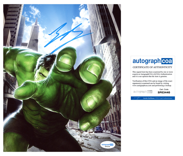 Eric Bana Hulk Signed Autograph 8x10 Photo ACOA
