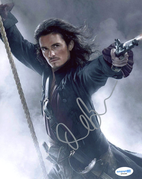 Orlando Bloom Pirates Signed Autograph 8x10 Photo ACOA