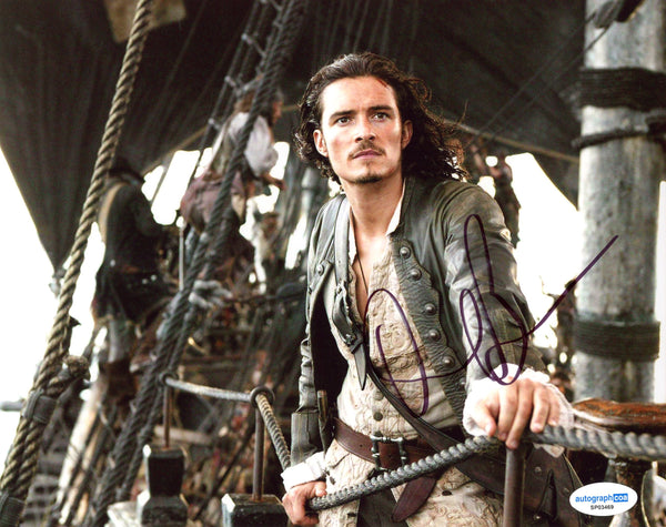 Orlando Bloom Pirates Signed Autograph 8x10 Photo ACOA