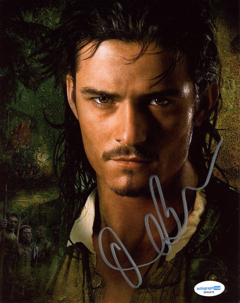 Orlando Bloom Pirates Signed Autograph 8x10 Photo ACOA