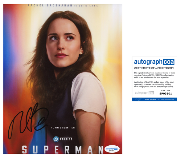 Rachel Brosnahan Superman Signed Autograph 8x10 Photo ACOA