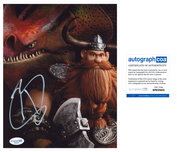 Gerard Butler How to Train Your Dragon Signed Autograph 8x10 Photo ACOA
