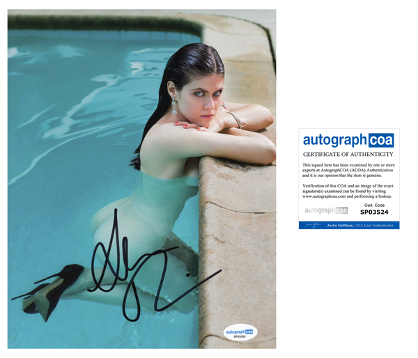Alexandra Daddario Sexy Signed Autograph 8x10 Photo ACOA