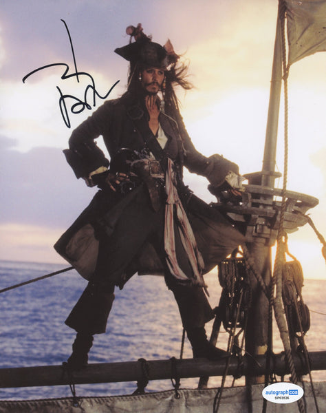 Johnny Depp Pirates Signed Autograph 8x10 Photo ACOA