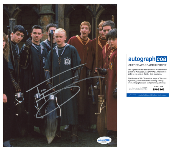 Tom Felton Harry Potter SIgned Autograph 8x10 Photo ACOA