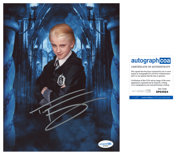 Tom Felton Harry Potter SIgned Autograph 8x10 Photo ACOA