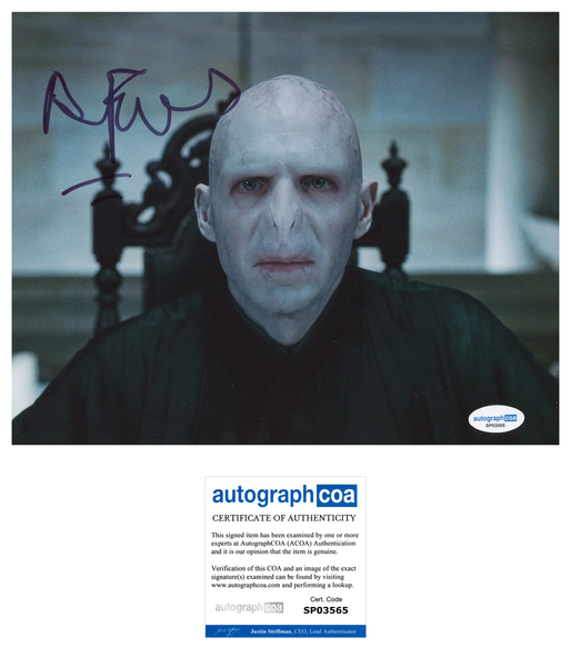 Ralph Fiennes Harry Potter Signed Autograph 8x10 Photo ACOA