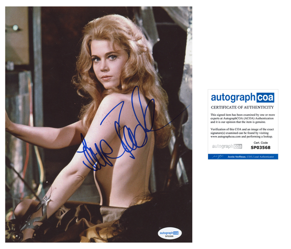 Jane Fonda Sexy Signed Autograph 8x10 Photo ACOA