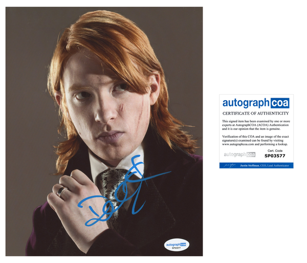 Domhnall Gleeson Harry Potter Signed Autograph 8x10 Photo ACOA