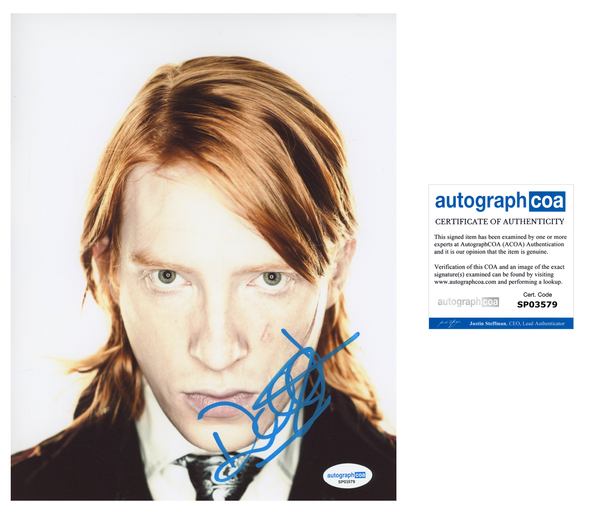 Domhnall Gleeson Harry Potter Signed Autograph 8x10 Photo ACOA