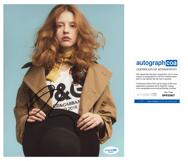 Mia Goth Pearl Signed Autograph 8x10 Photo ACOA