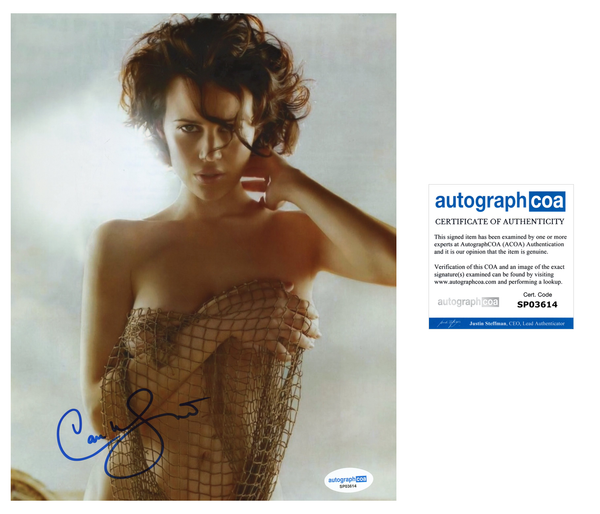 Carla Gugino Sexy Signed Autograph 8x10 Photo ACOA