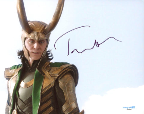 Tom Hiddleston Avengers Loki Signed Autograph 8x10 Photo ACOA