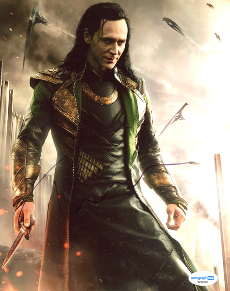 Tom Hiddleston Avengers Loki Signed Autograph 8x10 Photo ACOA