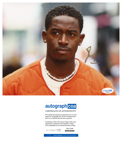 Damson Idris F1 Signed Autograph 8x10 Photo ACOA