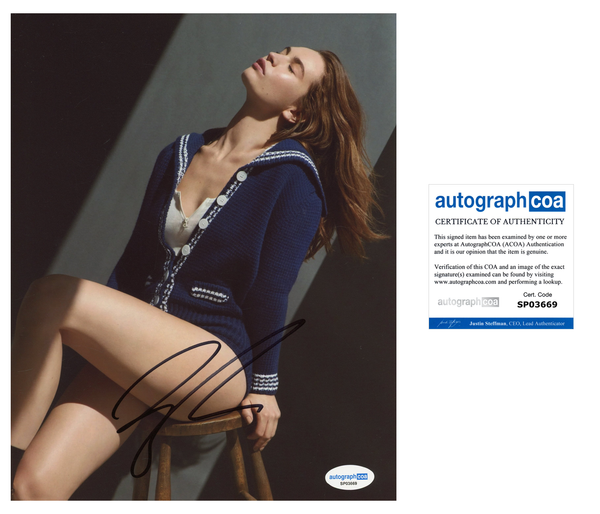 Lily James Sexy Signed Autograph 8x10 Photo ACOA