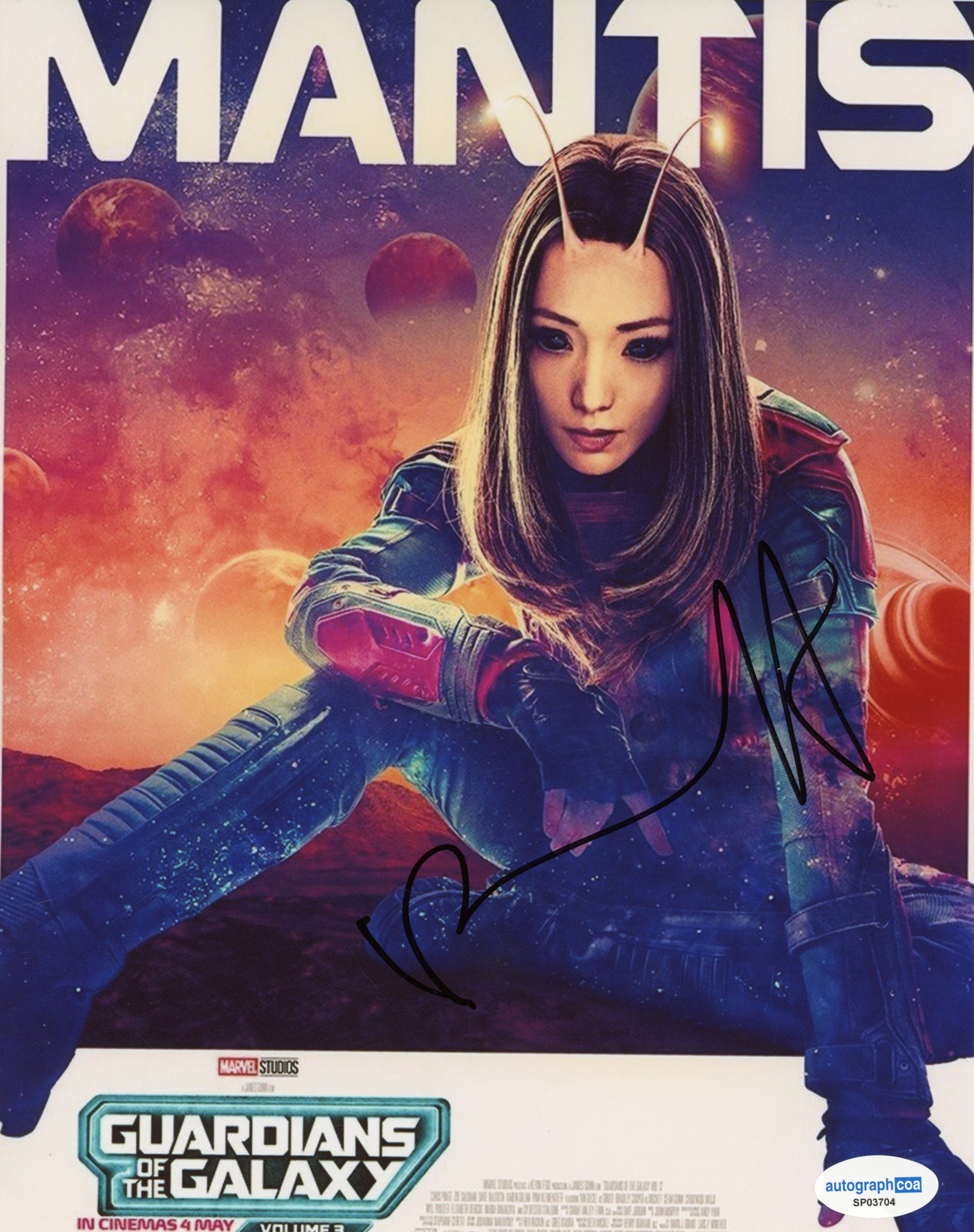 Pom Klementieff Guardians Signed Autograph 8x10 Photo ACOA