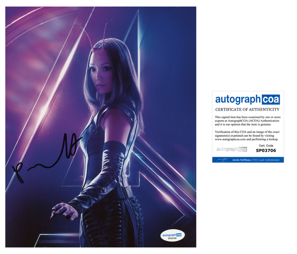 Pom Klementieff Guardians Signed Autograph 8x10 Photo ACOA