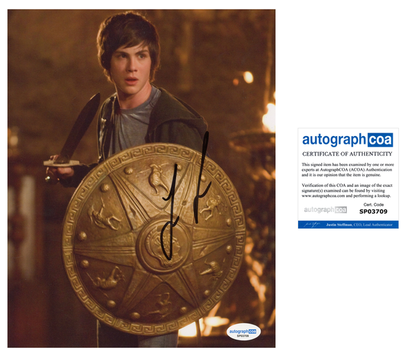 Logan Lerman Percy Jackson Signed Autograph 8x10 Photo ACOA