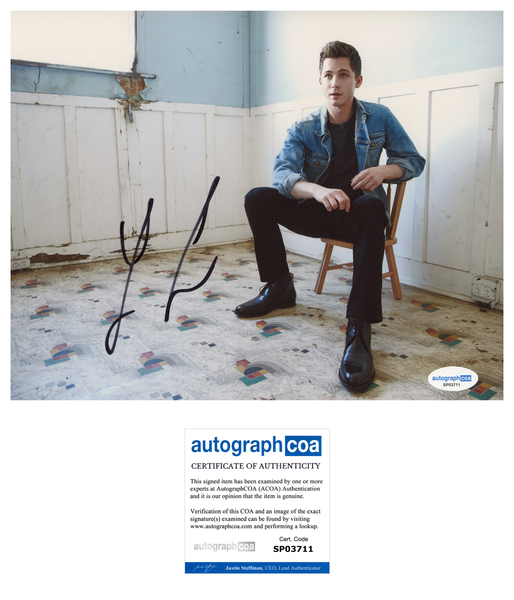 Logan Lerman Signed Autograph 8x10 Photo ACOA