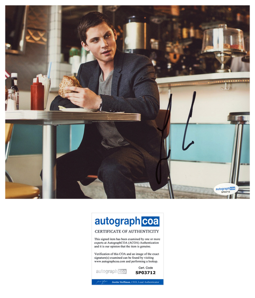 Logan Lerman Signed Autograph 8x10 Photo ACOA