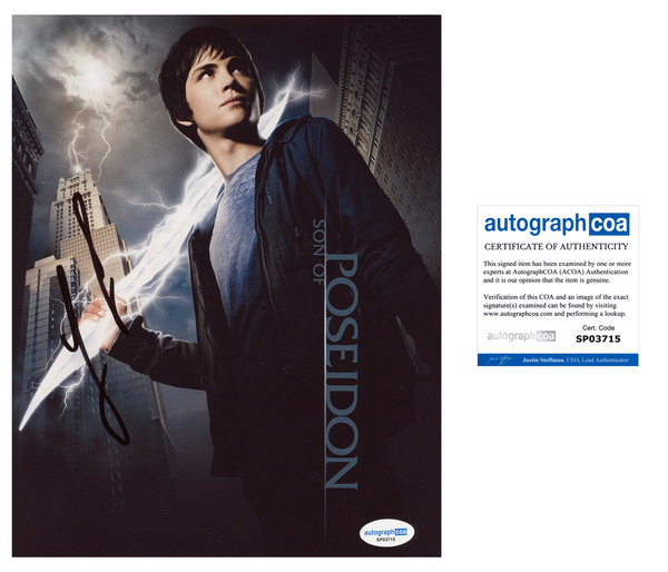 Logan Lerman Percy Jackson Signed Autograph 8x10 Photo ACOA