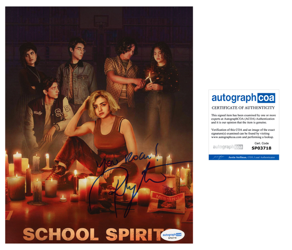 Peyton List School Spirits Signed Autograph 8x10 Photo ACOA