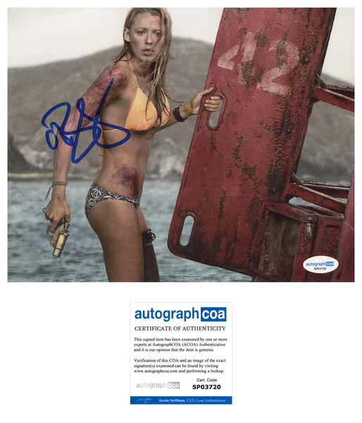 Blake Lively Shallows Signed Autograph 8x10 Photo ACOA