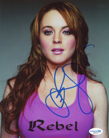 Lindsay Lohan Mean Girls Signed Autograph 8x10 Photo ACOA