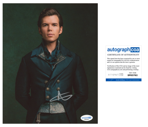 Luke Newton Bridgerton Signed Autograph 8x10 Photo ACOA