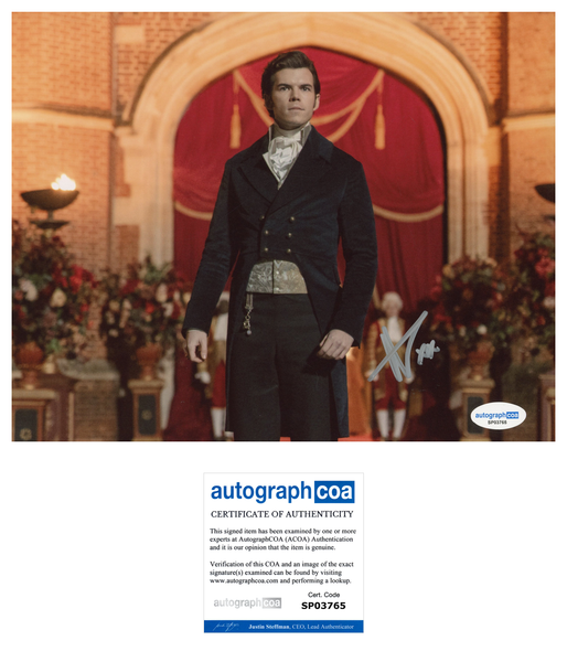 Luke Newton Bridgerton Signed Autograph 8x10 Photo ACOA