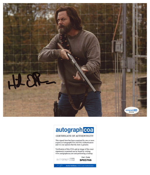 Nick Offerman Last of Us Signed Autograph 8x10 Photo ACOA