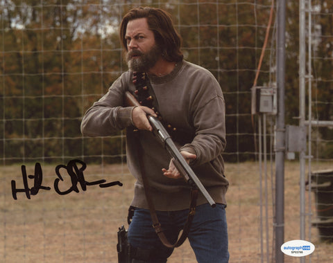 Nick Offerman Last of Us Signed Autograph 8x10 Photo ACOA