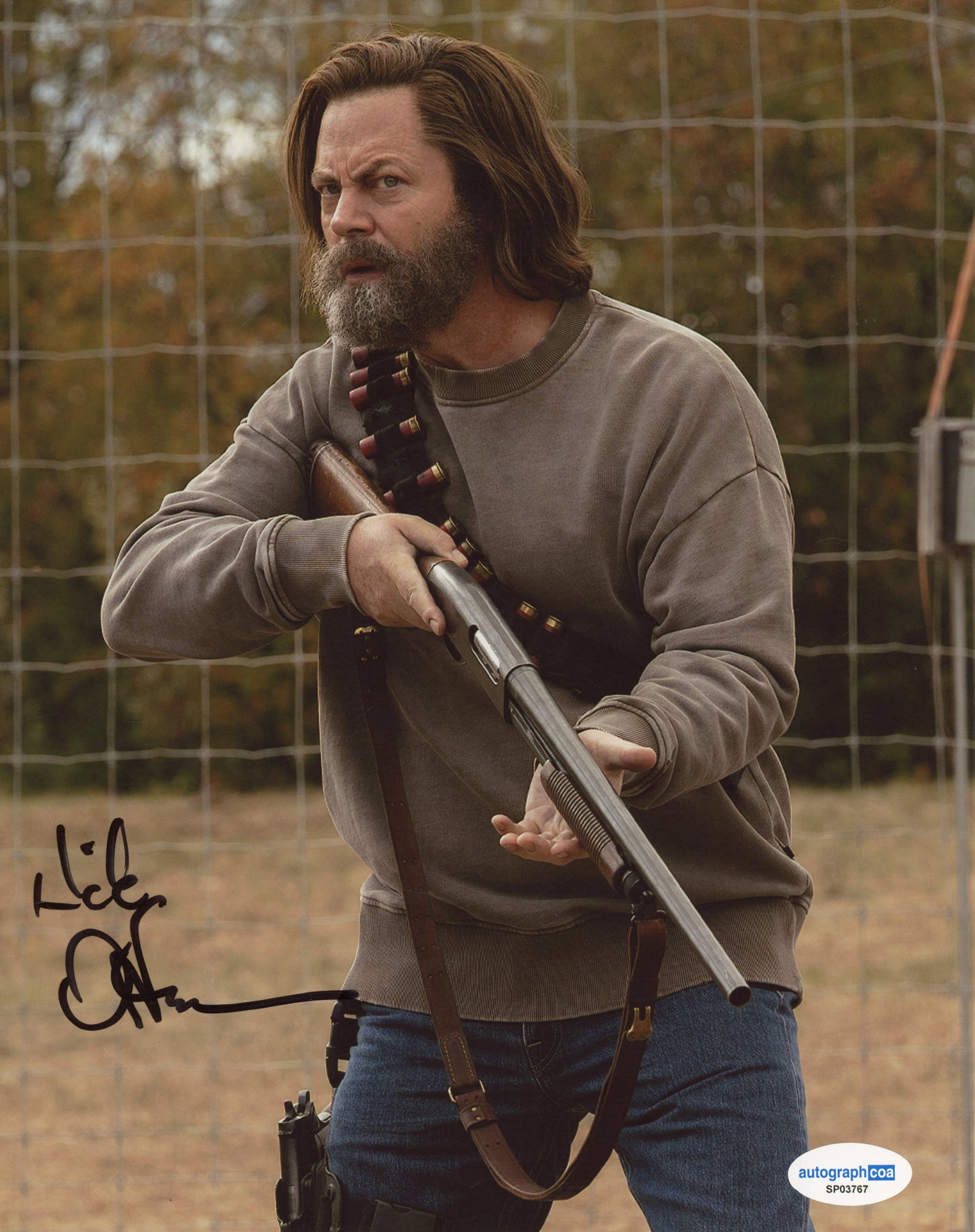 Nick Offerman Last of Us Signed Autograph 8x10 Photo ACOA